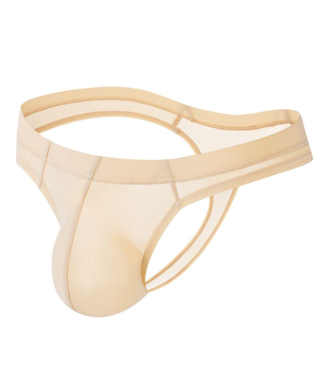 transparent silk jockmail gstring 