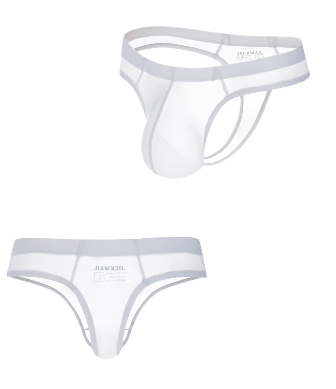 transparent silk jockmail gstring 