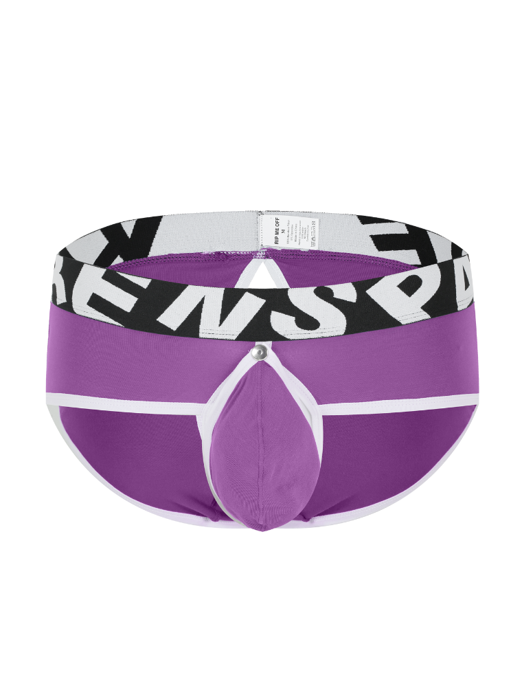Low Waist Open Back Briefs with removable Pouch 