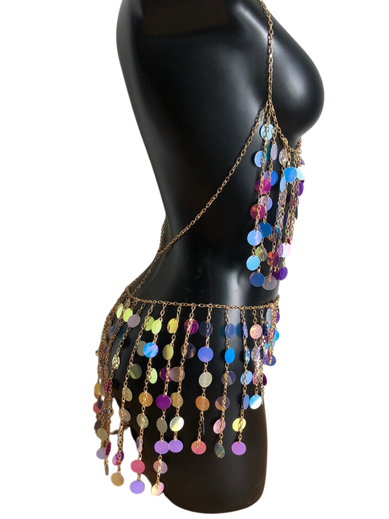 Sequin Body Chain Set 