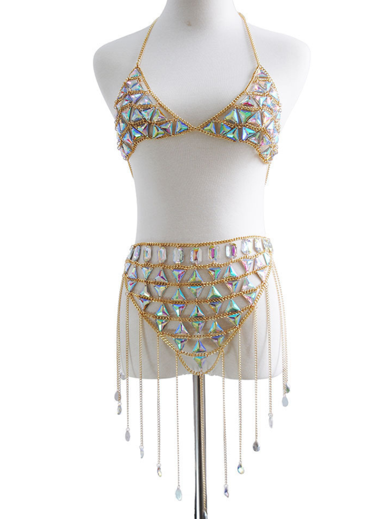 Sequin Body Chain Set 