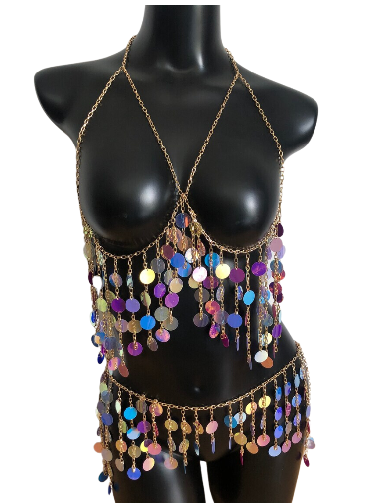 Sequin Body Chain Set 